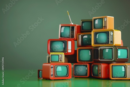 A Vintage television concept. photo