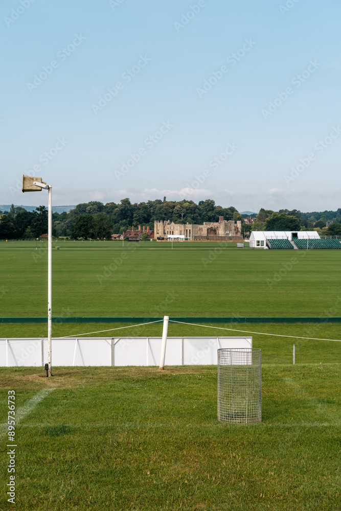 Fototapeta premium Cowdray gold cup clean up, Midhurst West Sussex.