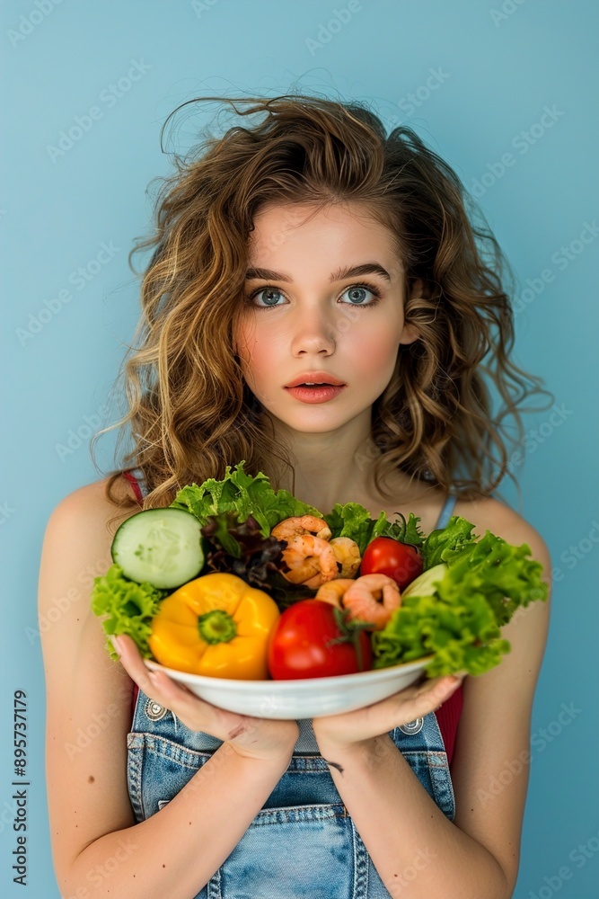 A Young woman and a healthy diet concept A Young woman and a healthy diet concept