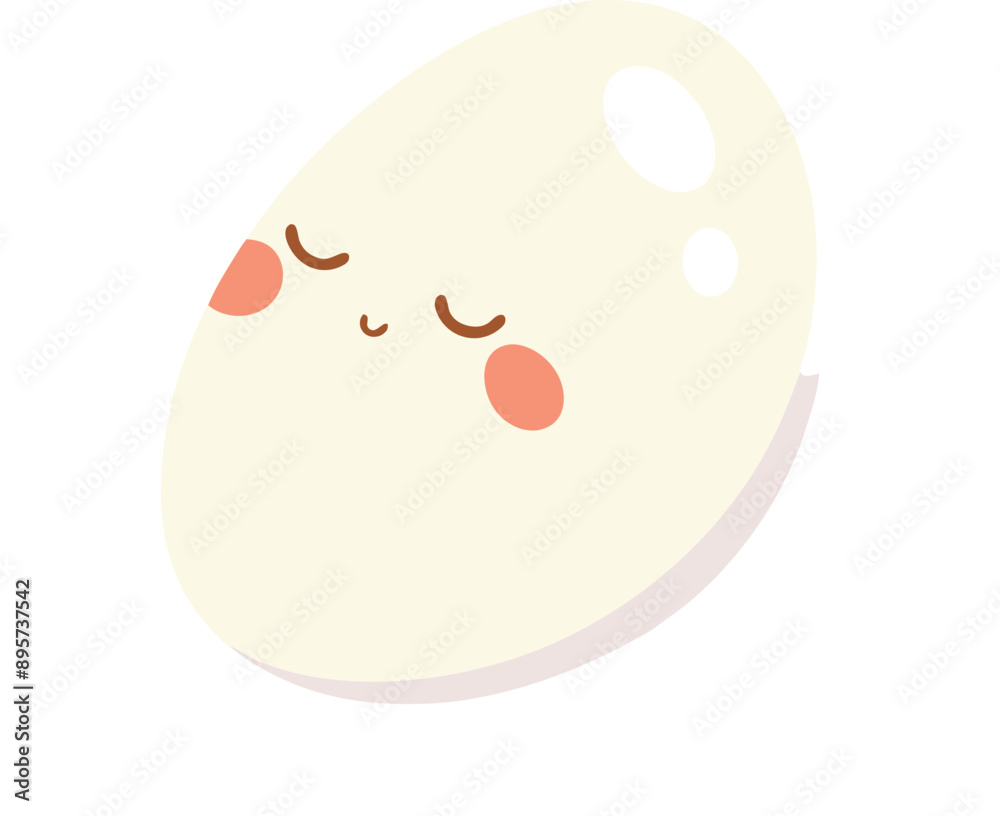 Fototapeta premium Cozy egg slumbers peacefully among fluffy clouds.