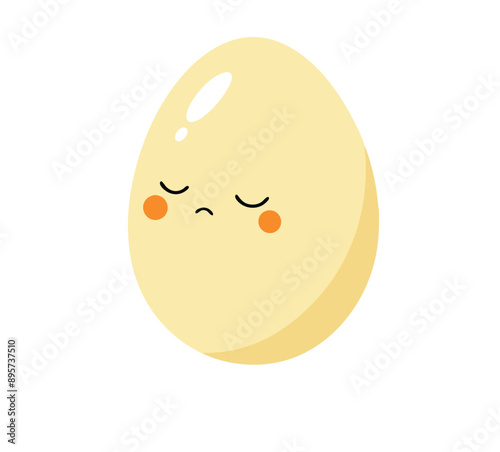 Cozy egg slumbers peacefully among fluffy clouds. 