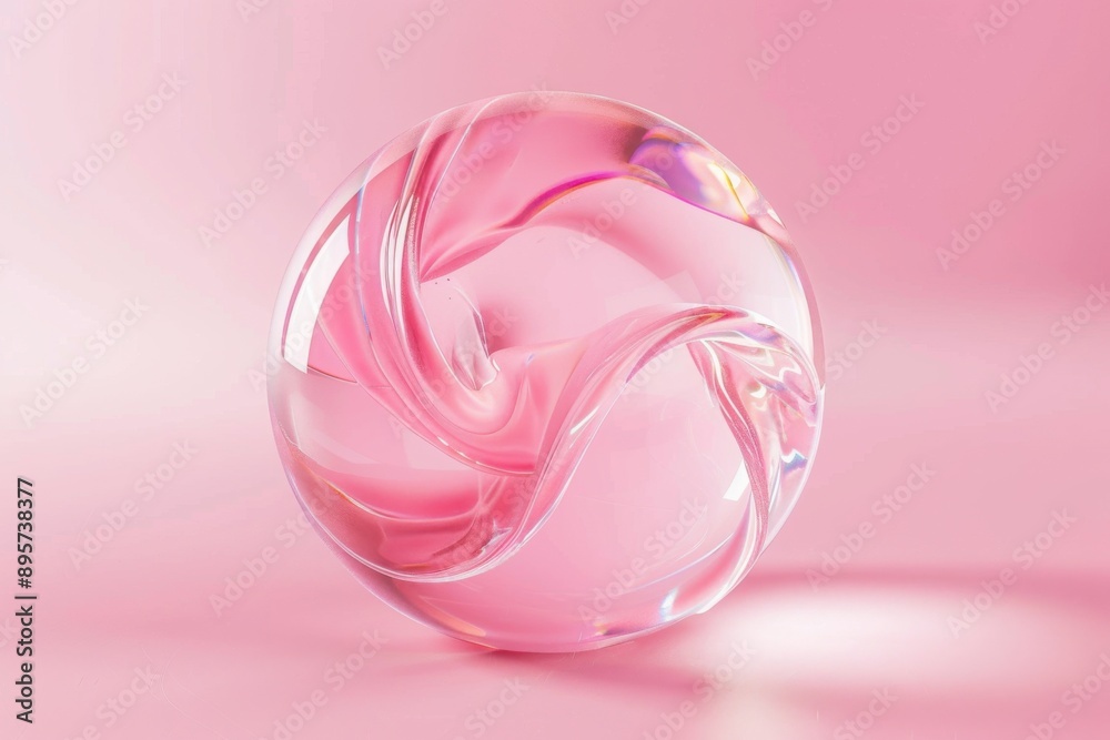 Sphere 3D: Abstract Geometric Shape with Soft Gradient Background Sphere 3D: Abstract Geometric Shape with Soft Gradient Background