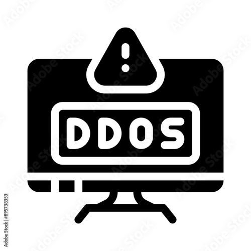 DDoS glyph icon