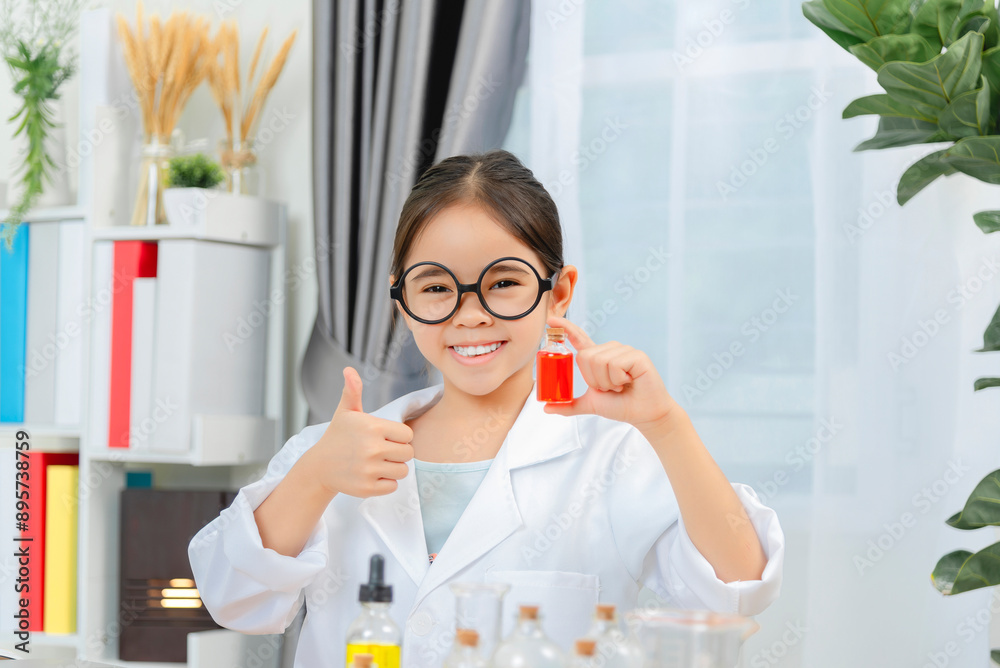 Young Girl Scientist Conducting Experiments in Laboratory Setting Young Girl Scientist Conducting Experiments in Laboratory Setting