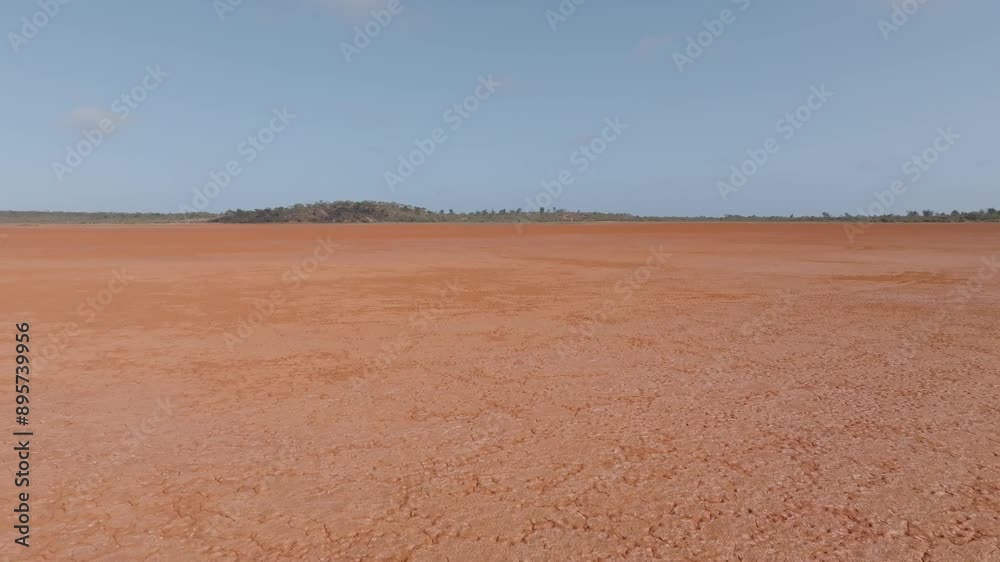 Drone clip showing wide expanse of remote  Australian outback desert habitat