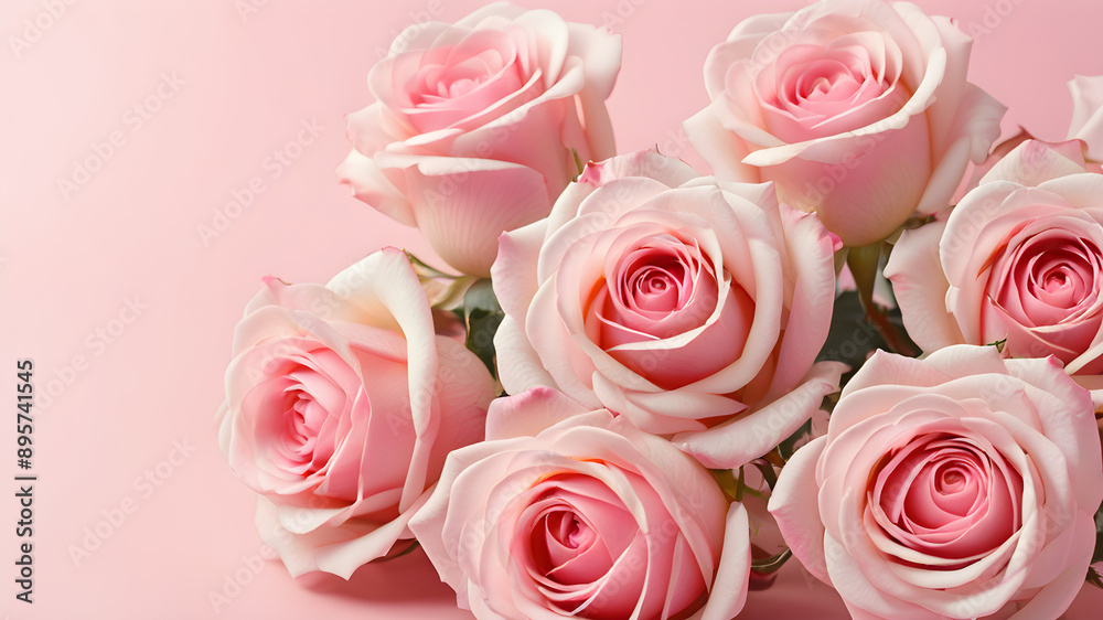 Light Pink Roses on Light Pink Background Light Pink Roses on Light Pink Background