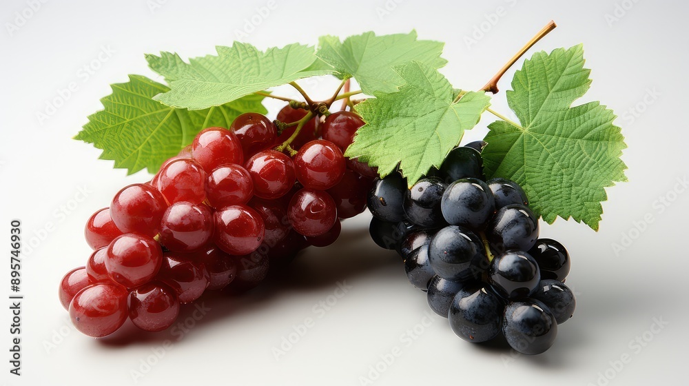 green and red grape isolated on white green and red grape isolated on white