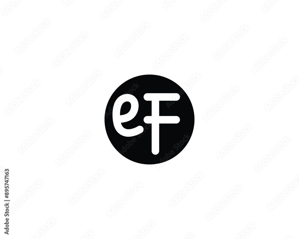 Creative EF logo design template vector design Creative EF logo design template vector design