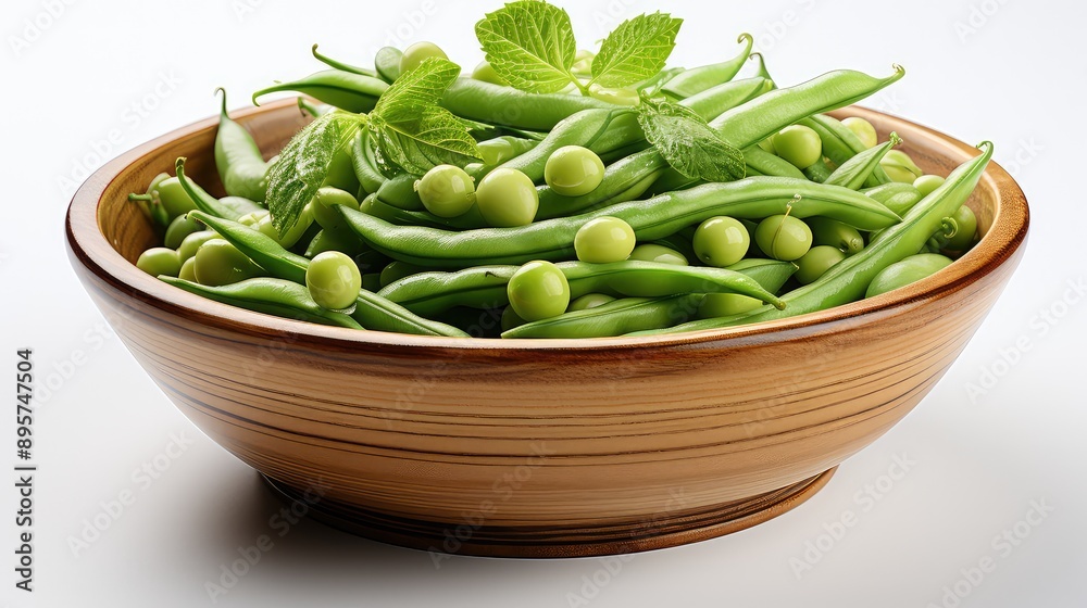 Green beans isolated on white background Green beans isolated on white background