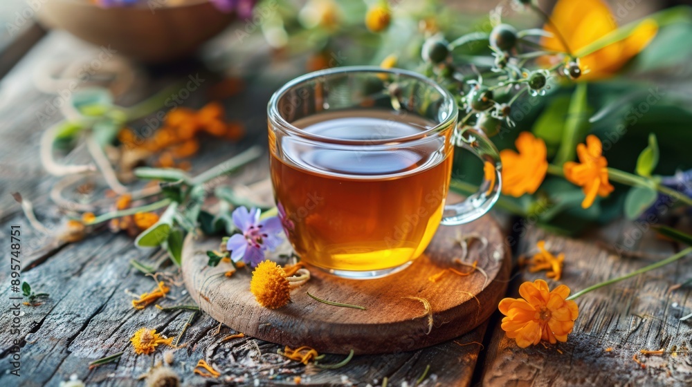 Herbal Tea with Flowers
