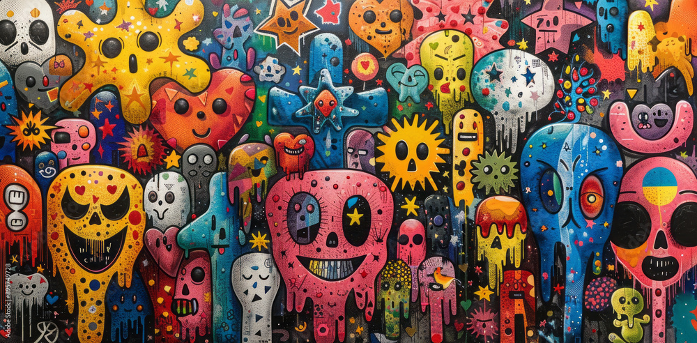 Colorful Graffiti Characters Colorful Graffiti Characters