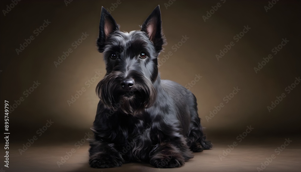 A view of a Scottish Terrier A view of a Scottish Terrier