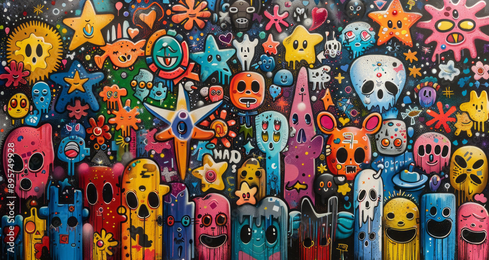 Colorful Graffiti Characters Colorful Graffiti Characters