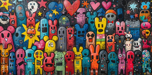 Colorful Graffiti Characters