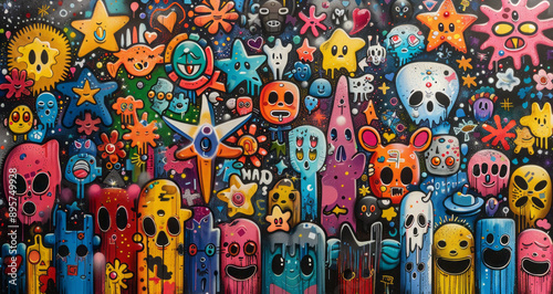 Colorful Graffiti Characters