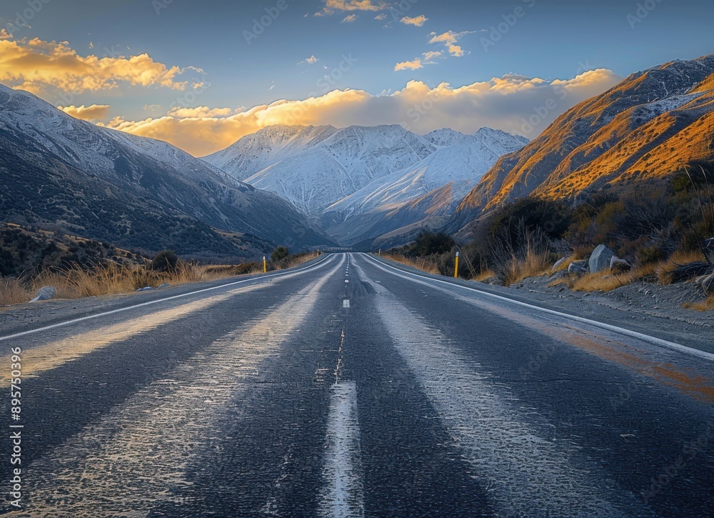 Naklejka premium Road Through Mountains