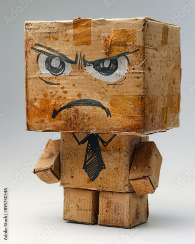 A cardboard box head emoji