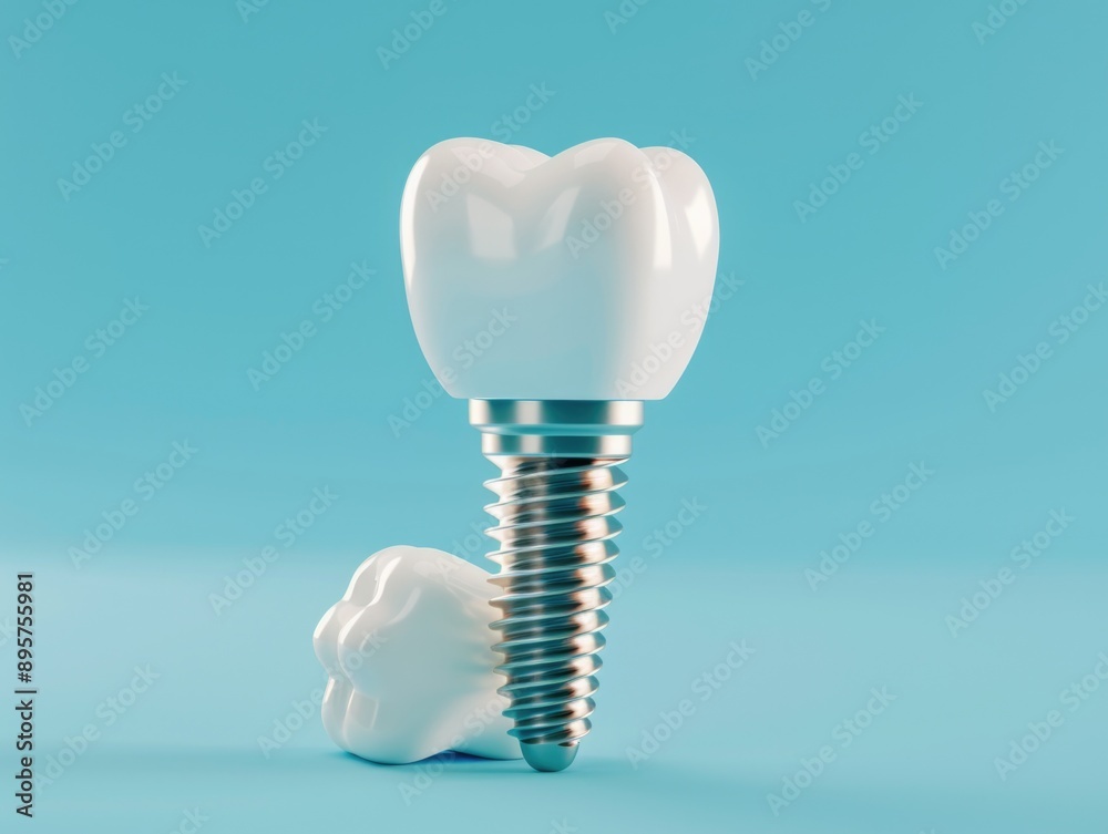 Small toothbrush shaped light bulb on blue background.
