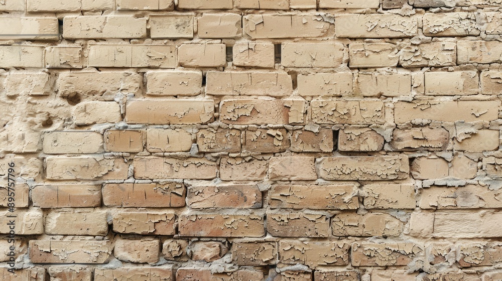 Panoramic beige brick wall background or texture Panoramic beige brick wall background or texture