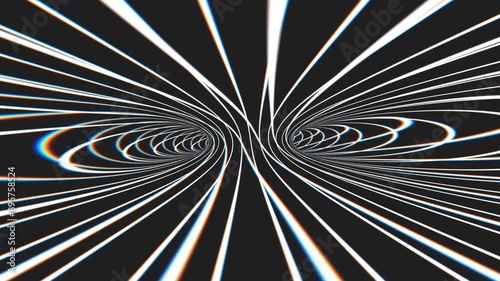 Psychedelic Optical Illusion. vibrant, colorful, and create a sense of depth and movement, giving the image a futuristic and energetic feel. Seamless loop Hypnotic Converging Lines in Black Space. 