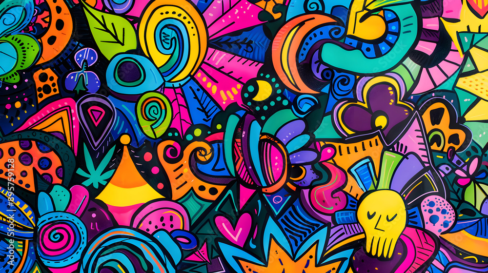 doodle art full background illustration doodle art full background illustration