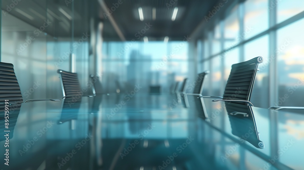 Modern glass-walled meeting room with executive chairs and a city view. Ideal for corporate, business, and office environment visuals. Modern glass-walled meeting room with executive chairs and a city view. Ideal for corporate, business, and office environment visuals.