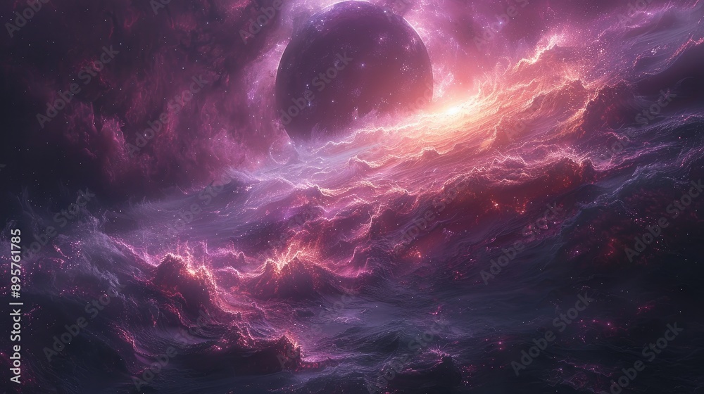 Mysterious Black Light Planet in a Dazzling Galaxy Mysterious Black Light Planet in a Dazzling Galaxy