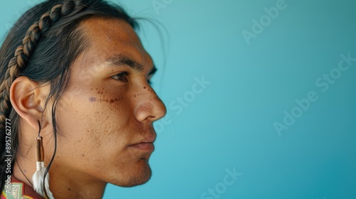 Wallpaper Mural A person with long hair styled into a braid, can be used for cultural or ethnic themed projects Torontodigital.ca