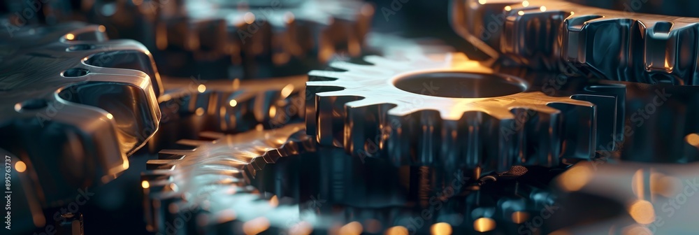 Foto de Interlocking Gears - A Symbol of Teamwork and Efficiency - This ...