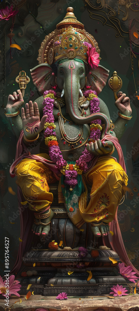 Fototapeta premium decorative Lord Ganesha sculpture