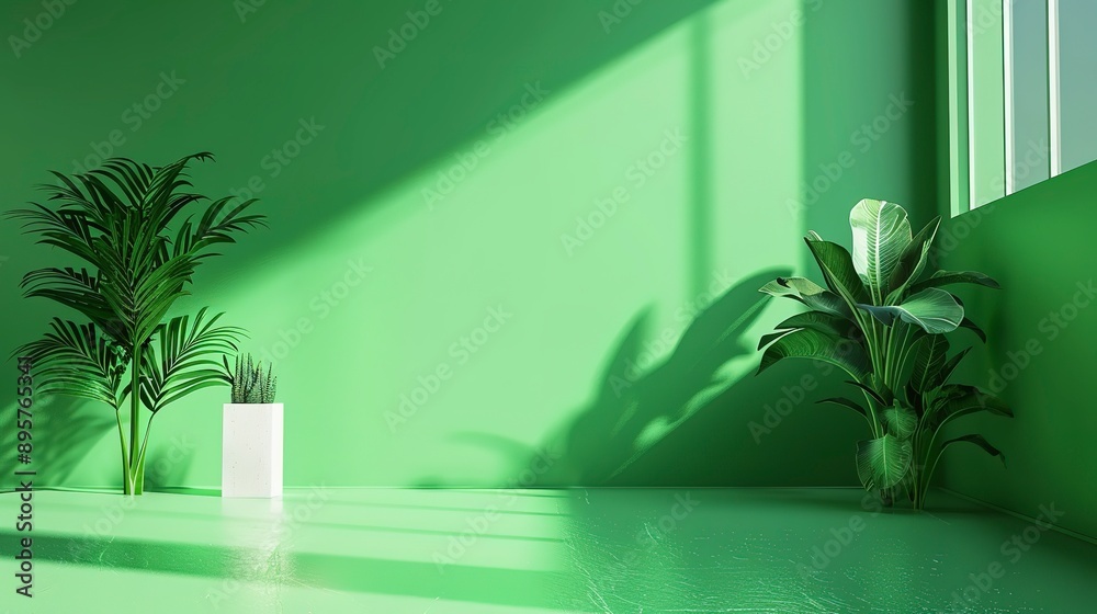 A bright Kelly green backdrop with a solid color. A bright Kelly green backdrop with a solid color.