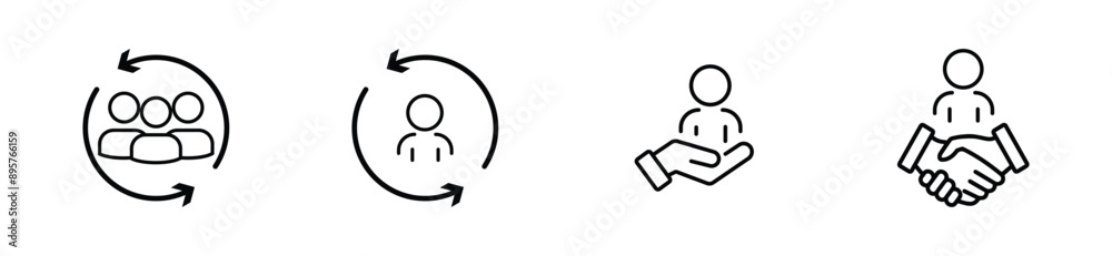 Customer icon. Customer Retention, Returning Clients Vector Glyph Icon ...