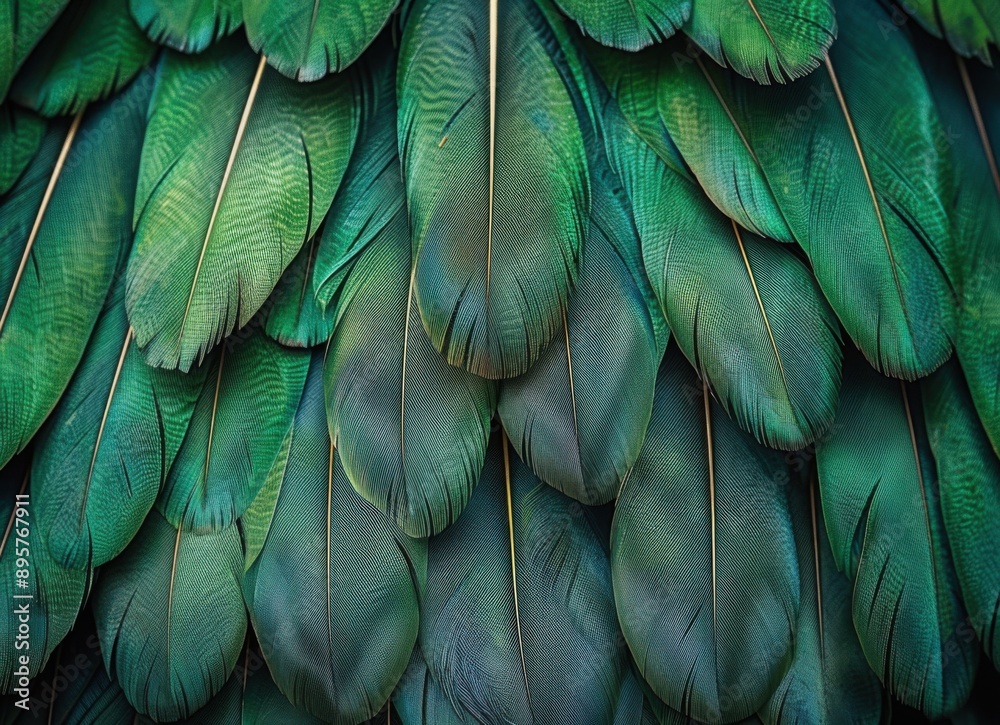 Obraz premium Green Feathers Texture