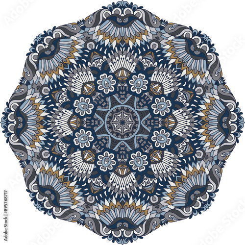 Trendy african tribal seamless pattern for fabric. Bohemian nomadic style doodle handdrawn arts.