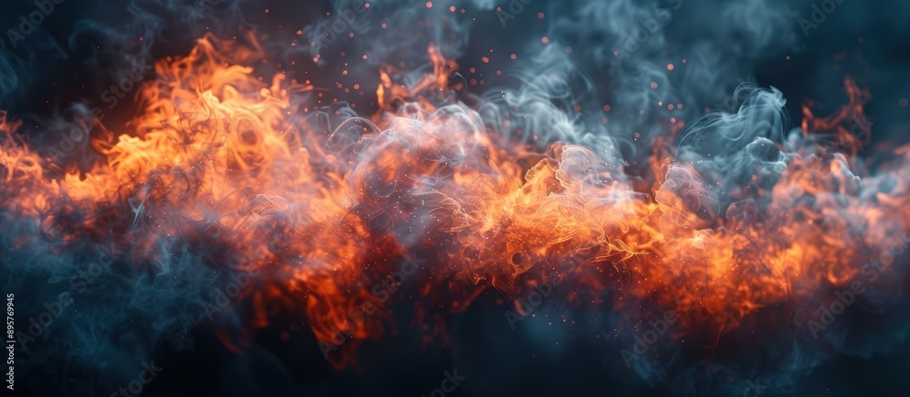Fiery Smoke and Embers Abstract Fiery Smoke and Embers Abstract