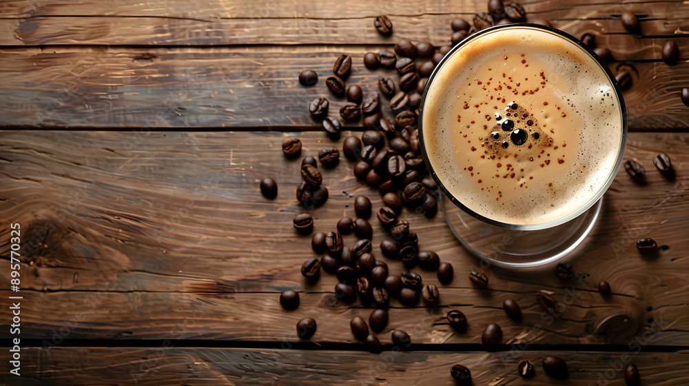 Espresso martini with background illustration Espresso martini with background illustration