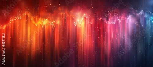 Abstract Background with Vertical Streaks of Color and Glowing Spots