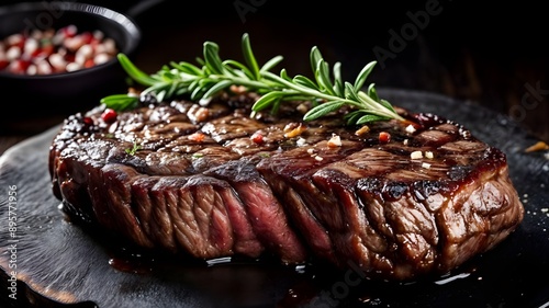 Perfectly Seared Ribeye Steak with Rosemary and Garlic