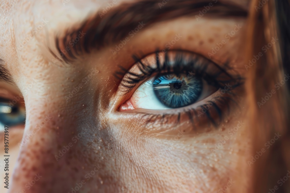 Close up of eye with eyelash extensions ,beauty salon treatment Close up of eye with eyelash extensions ,beauty salon treatment