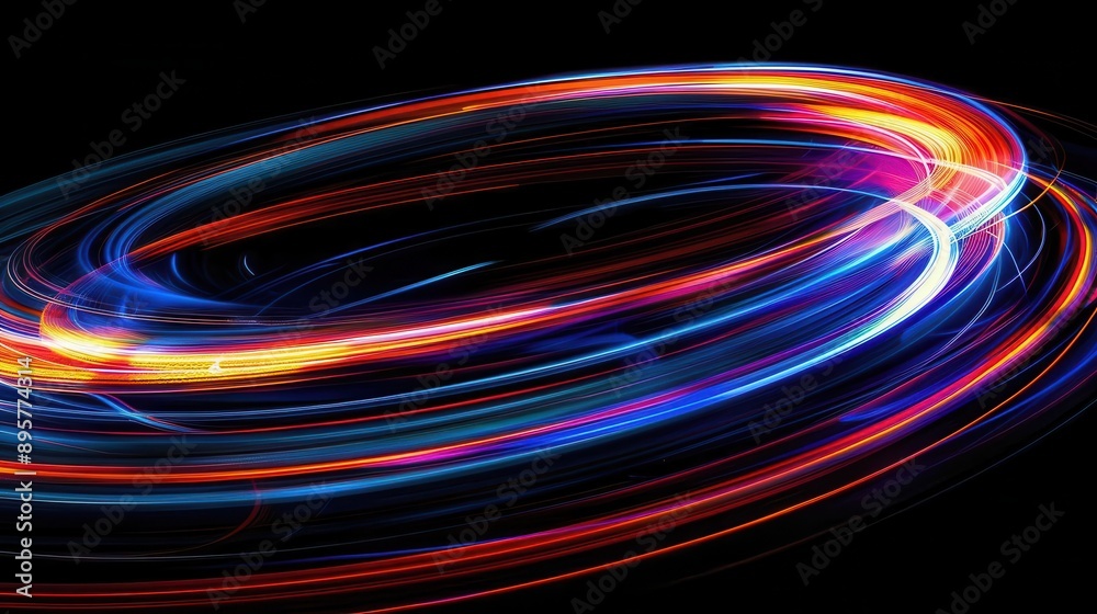 abstract light trails forming a vortex long exposure photography vibrant colors on black abstract light trails forming a vortex long exposure photography vibrant colors on black
