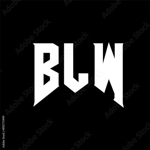 BLW letter logo design for technology company. BLW logo design black and white color combination. BLW logo, BLW vector, BLW design, BLW icon, BLW alphabet. BLW typography logo design.