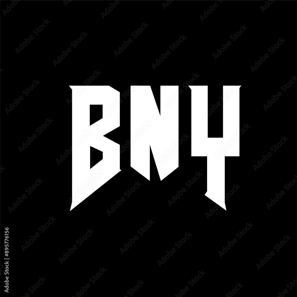 BNY letter logo design for technology company. BNY logo design black and white color combination. BNY logo, BNY vector, BNY design, BNY icon, BNY alphabet. BNY typography logo design.