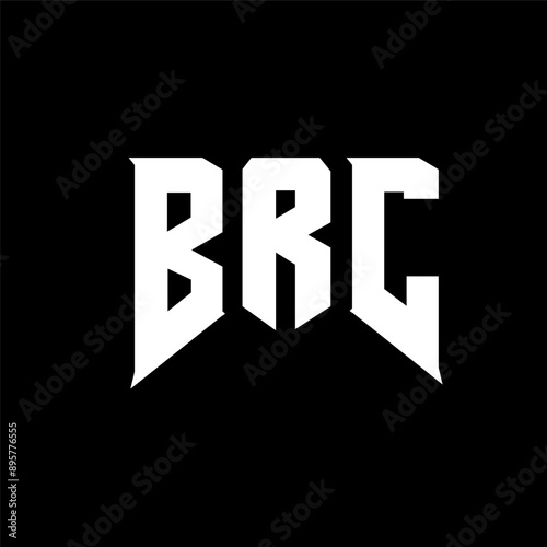 BRC letter logo design for technology company. BRC logo design black and white color combination. BRC logo, BRC vector, BRC design, BRC icon, BRC alphabet. BRC typography logo design.