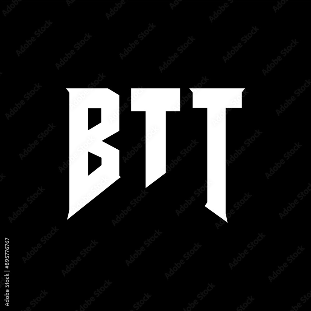 BTT letter logo design for technology company. BTT logo design black and white color combination. BTT logo, BTT vector, BTT design, BTT icon, BTT alphabet. BTT typography logo design.