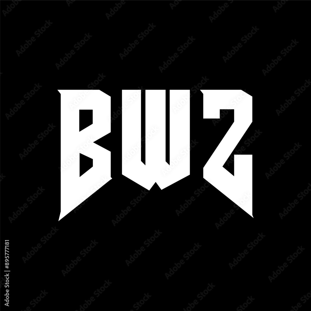 BWZ letter logo design for technology company. BWZ logo design black and white color combination. BWZ logo, BWZ vector, BWZ design, BWZ icon, BWZ alphabet. BWZ typography logo design.