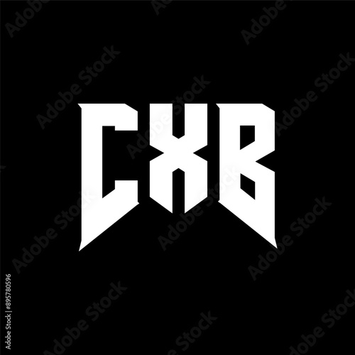 CXB letter logo design for technology company. CXB logo design black and white color combination. CXB logo, CXB vector, CXB design, CXB icon, CXB alphabet. CXB typography logo design. photo