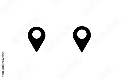 location pin icon, location icon, map marker, location pin set, white background, illustration.