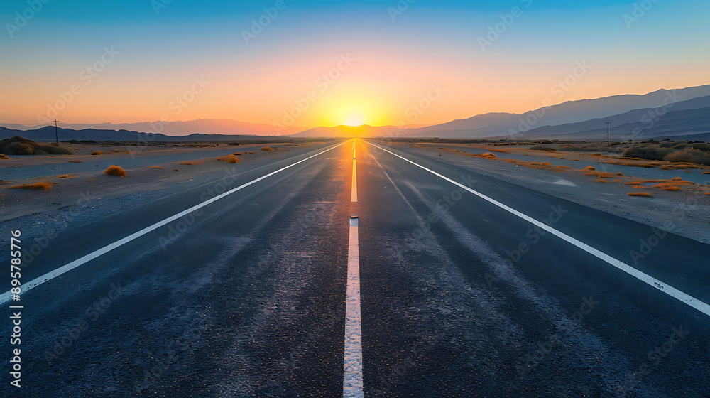 A stunning sunset view over an empty road, showcasing vibrant colors and a serene atmosphere, perfect for travel and adventure themes. A stunning sunset view over an empty road, showcasing vibrant colors and a serene atmosphere, perfect for travel and adventure themes.