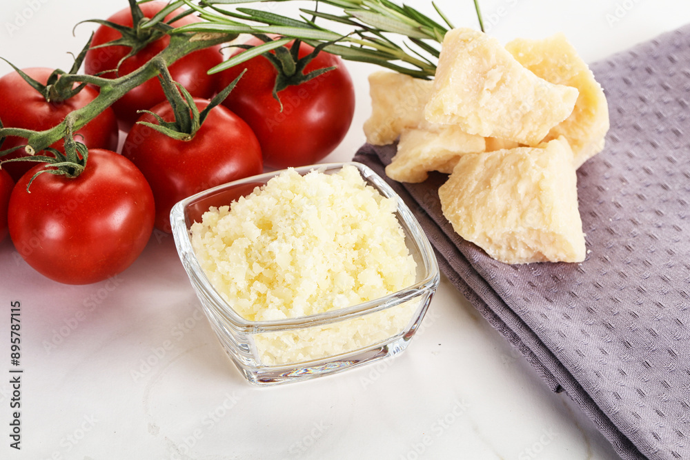 Shredded Italian hard parmesan cheese Shredded Italian hard parmesan cheese