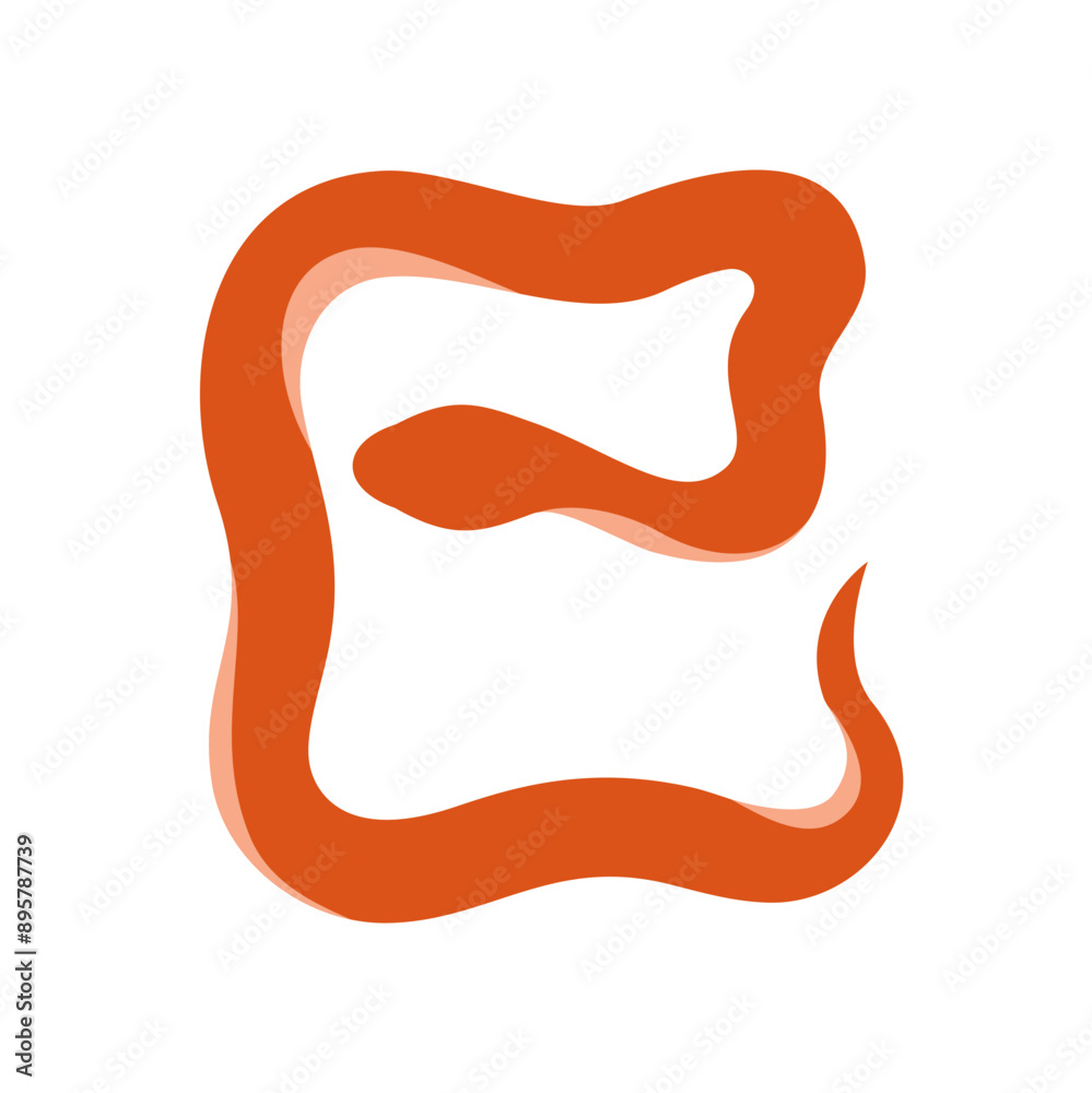 漢字の巳を形作る蛇 Stock Vector | Adobe Stock